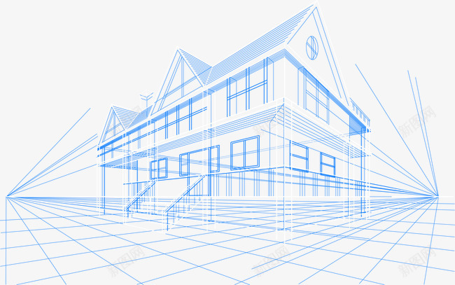 房子建筑透视线条png免抠素材_88icon https://88icon.com 房子 建筑 透视 线条