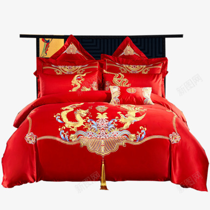婚庆四件套大红色喜被全棉纯棉刺绣六十件套欧式新婚结png免抠素材_88icon https://88icon.com 件套 婚庆 四件 大红 红色 全棉 纯棉 刺绣 六十 欧式 新婚