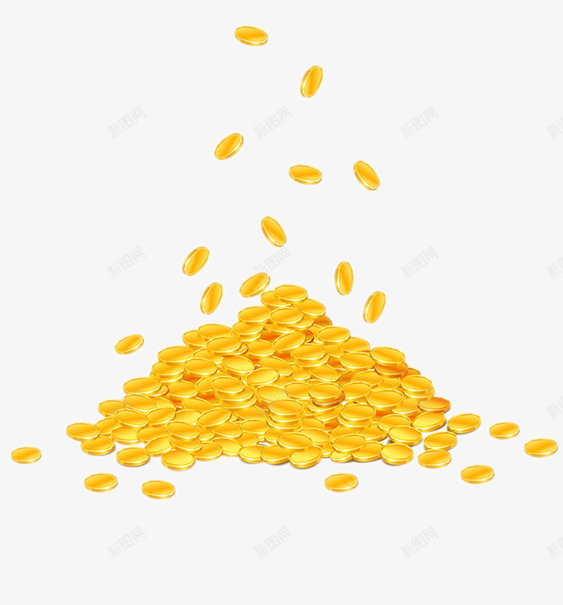 一堆金币落下png免抠素材_88icon https://88icon.com 一堆 金币 落下