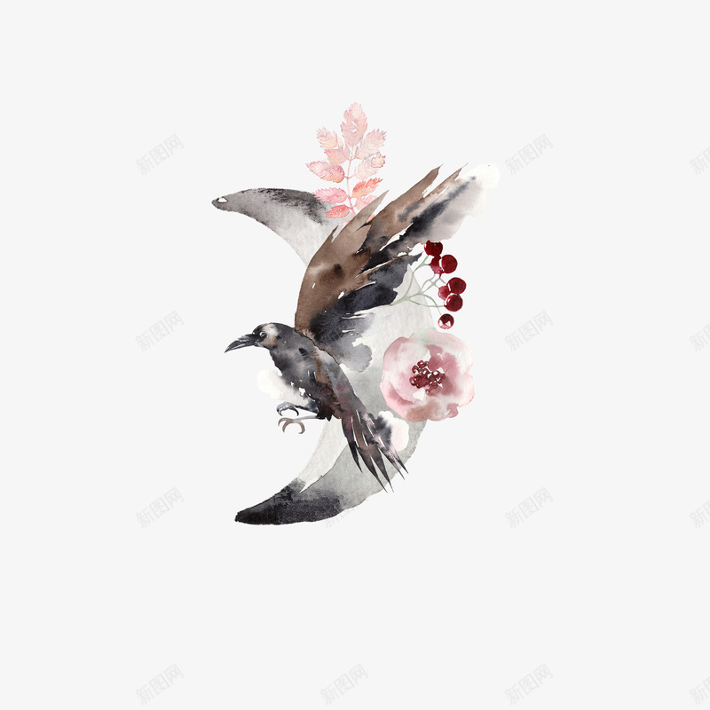 复古艺术装饰水彩画DIY花圈花束等Woodlandpng免抠素材_88icon https://88icon.com 复古 艺术 装饰 水彩画 花圈 花束