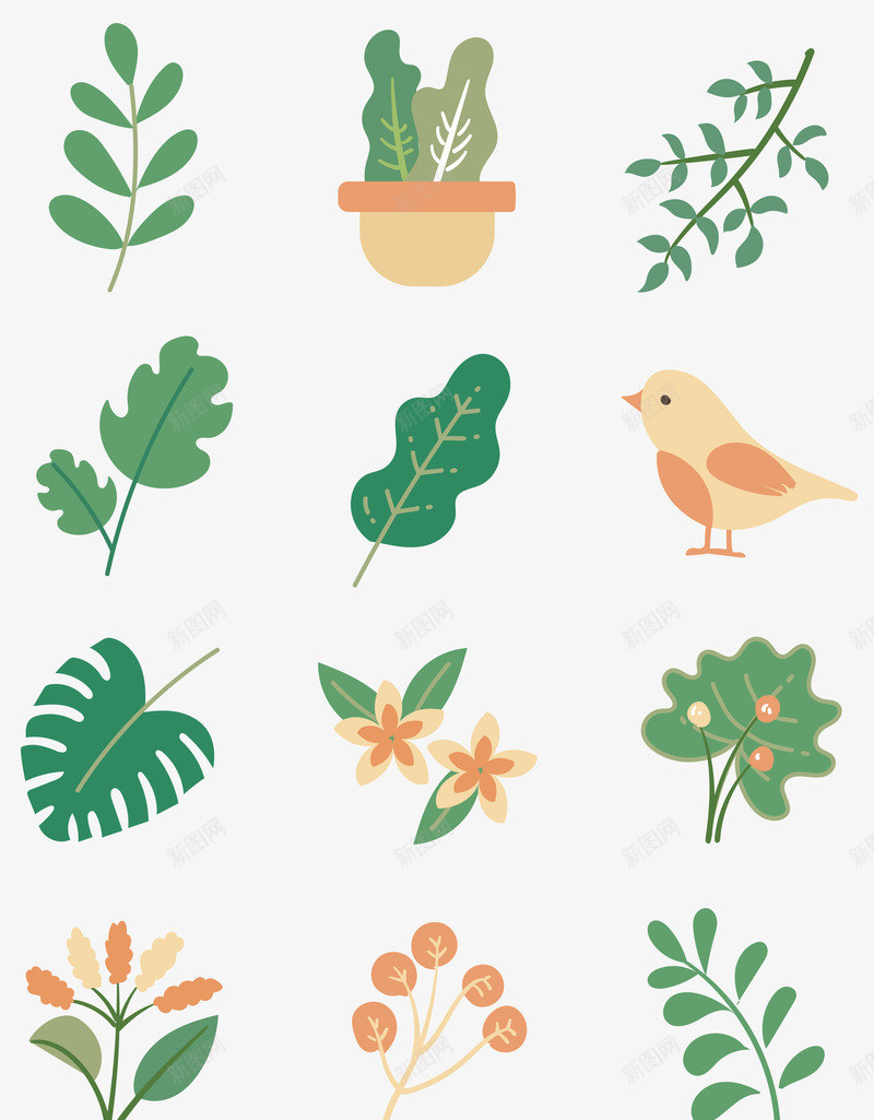 矢量扁平滑仙人掌植物叶子花鸟春天png免抠素材_88icon https://88icon.com 矢量 扁平 平滑 仙人掌 植物 叶子 花鸟 春天