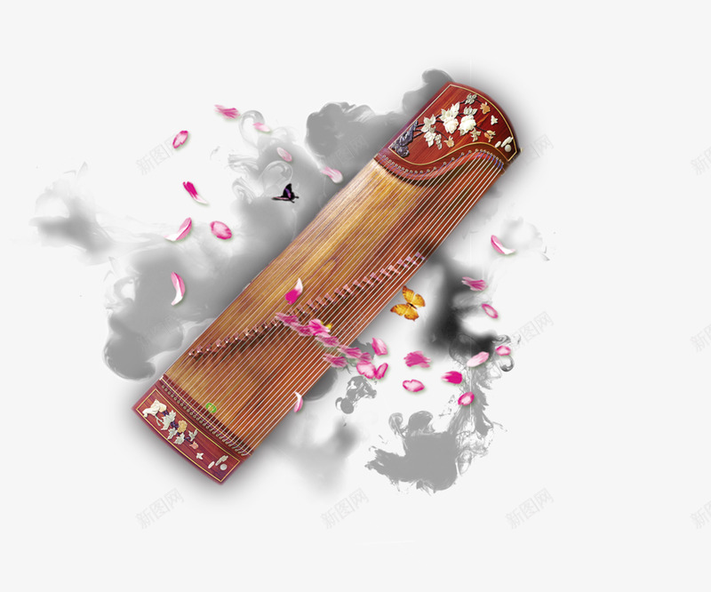 古风免扣乐器古筝png免抠素材_88icon https://88icon.com 古风 免扣 乐器 古筝