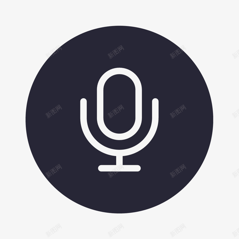 卡通简约麦克风标志1000x1000png免抠素材_88icon https://88icon.com 卡通 简约 麦克风 标志