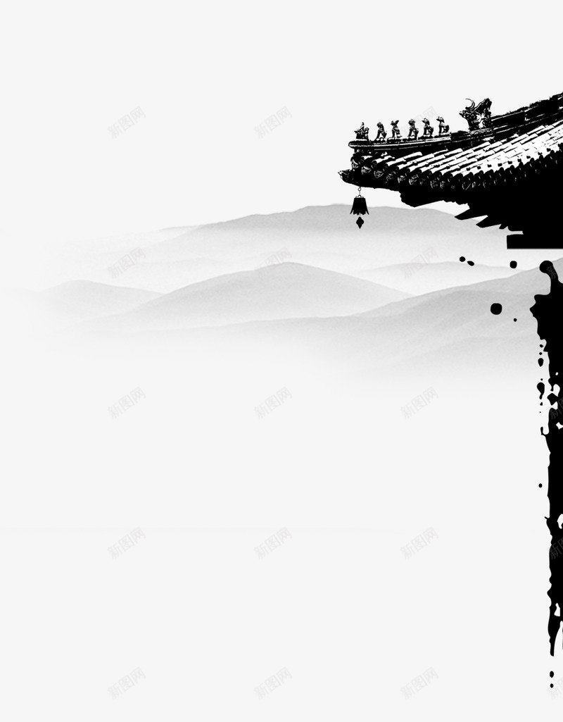 中国风屋檐png免抠素材_88icon https://88icon.com 中国 国风 屋檐