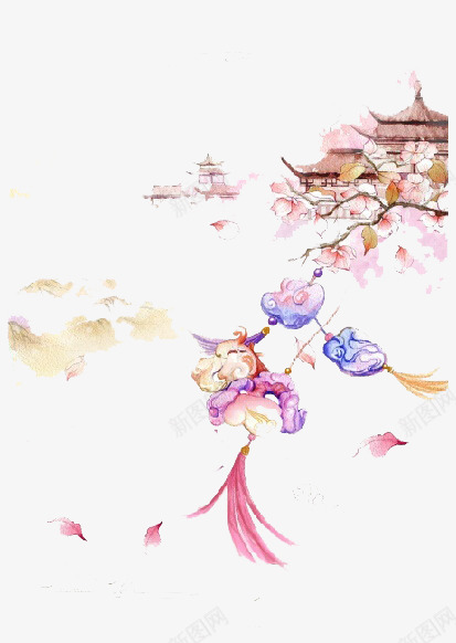 唯美水彩手绘古风花卉插画中国风装饰透明PS设计png免抠素材_88icon https://88icon.com 唯美 水彩 手绘 古风 花卉 插画 中国 国风 装饰 透明 设计