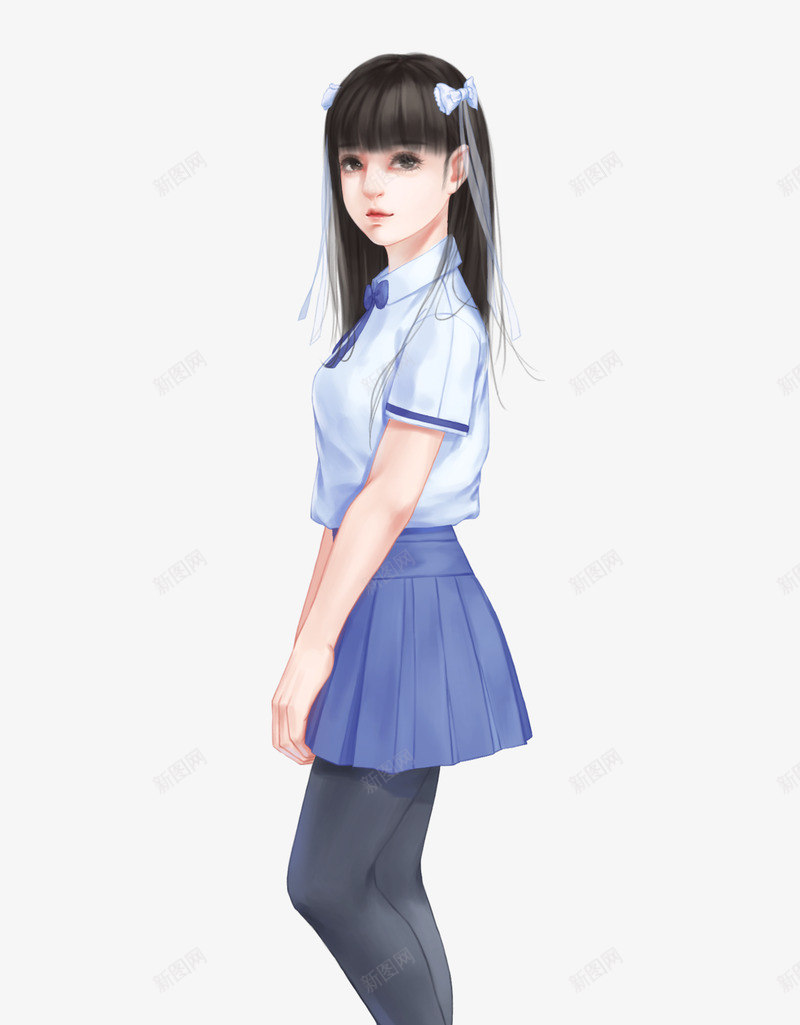 文静女生校服l2png免抠素材_88icon https://88icon.com 文静 女生 校服