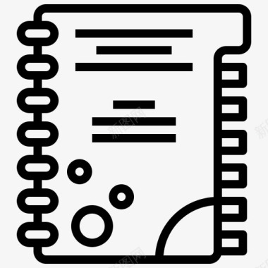 信笺信纸121直线图标icon 信笺信纸121直线图标