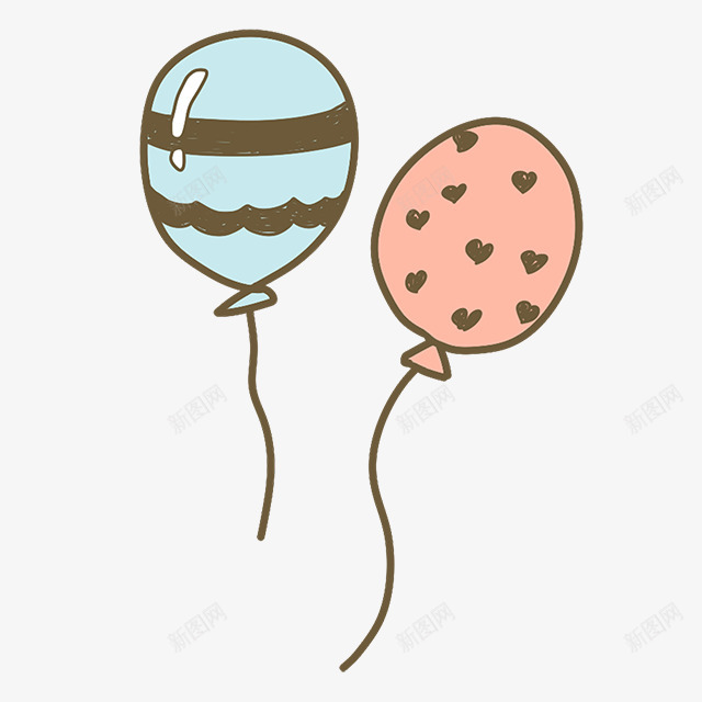 气球透明插画萌系png免抠素材_88icon https://88icon.com 气球 透明 插画 萌系