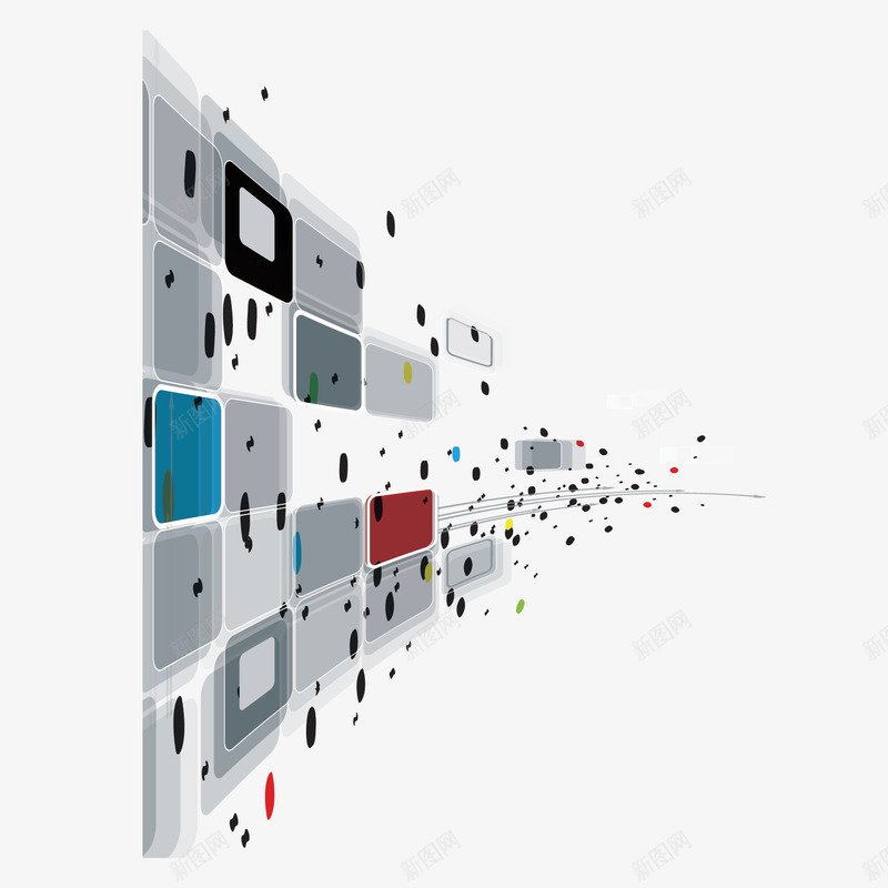 科技抽象数码碎块png免抠素材_88icon https://88icon.com 科技 抽象 数码 碎块