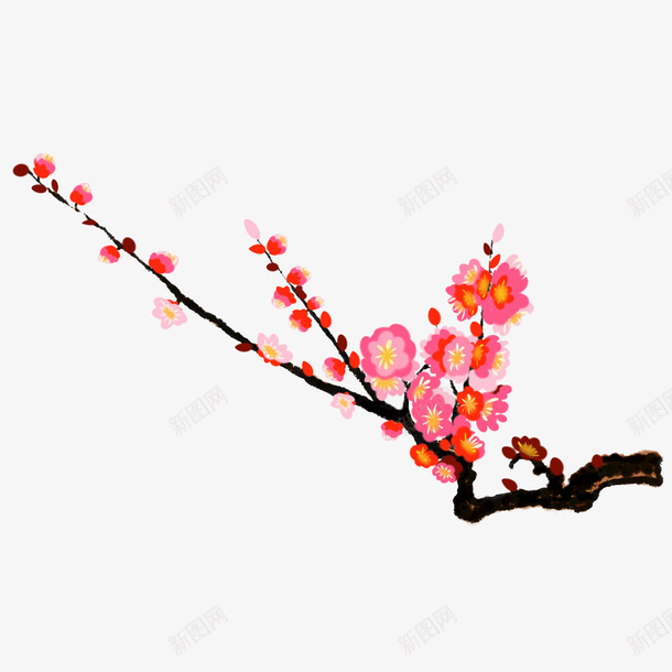 梅花插画装饰画psd免抠素材_88icon https://88icon.com 梅花 插画 装饰画 腊梅