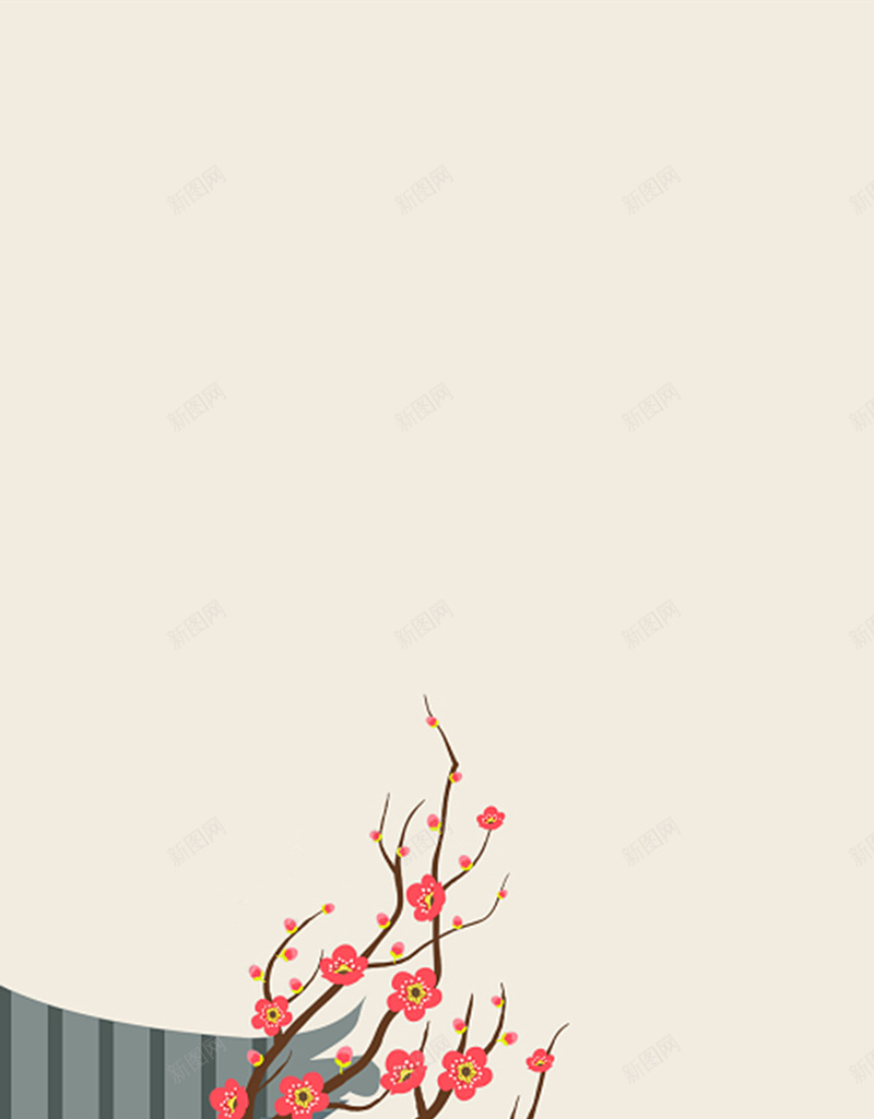 梅花的背景图片psd设计背景_88icon https://88icon.com 简约 古风 梅花 图片