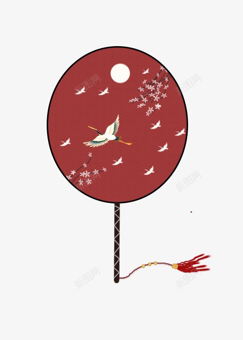 中国古风团扇png免抠素材_88icon https://88icon.com 传统 古风 团扇 艺人 艺术风