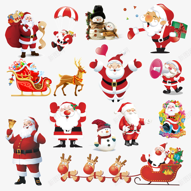圣诞节圣诞老人元素psd免抠素材_88icon https://88icon.com 卡通圣诞老人 圣诞老人 圣诞节圣诞老人元素 圣诞节老公公 圣诞鹿