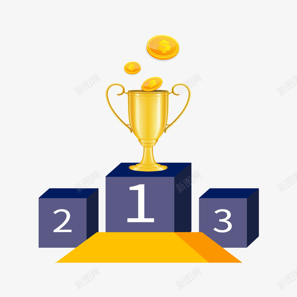 奖杯前三名金币psd免抠素材_88icon https://88icon.com 奖杯 第一名 第二名 第三名 金币