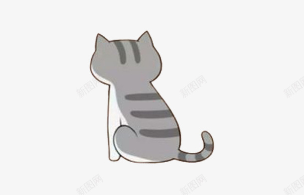可爱小猫背影png免抠素材_88icon https://88icon.com 卖萌小猫 可爱 小猫 猫咪 背影
