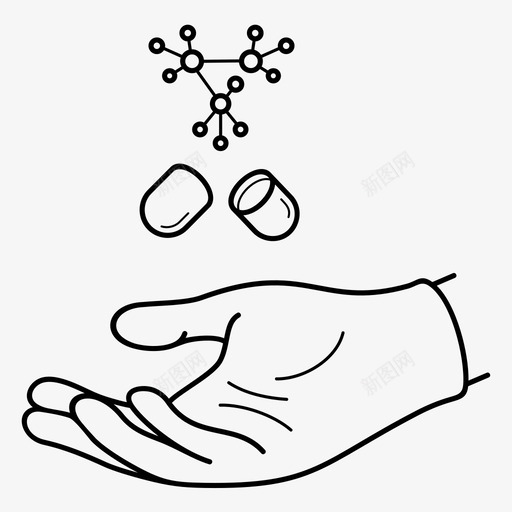 手持虚拟分子结构医学药学svg_88icon https://88icon.com 手持 虚拟 分子结构 医学 药学