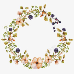 文艺水彩花卉动物植物平铺底纹婚礼请柬卡片设计png图片下载 文艺水彩花卉动物植物平铺底纹婚礼请柬卡片设计素材