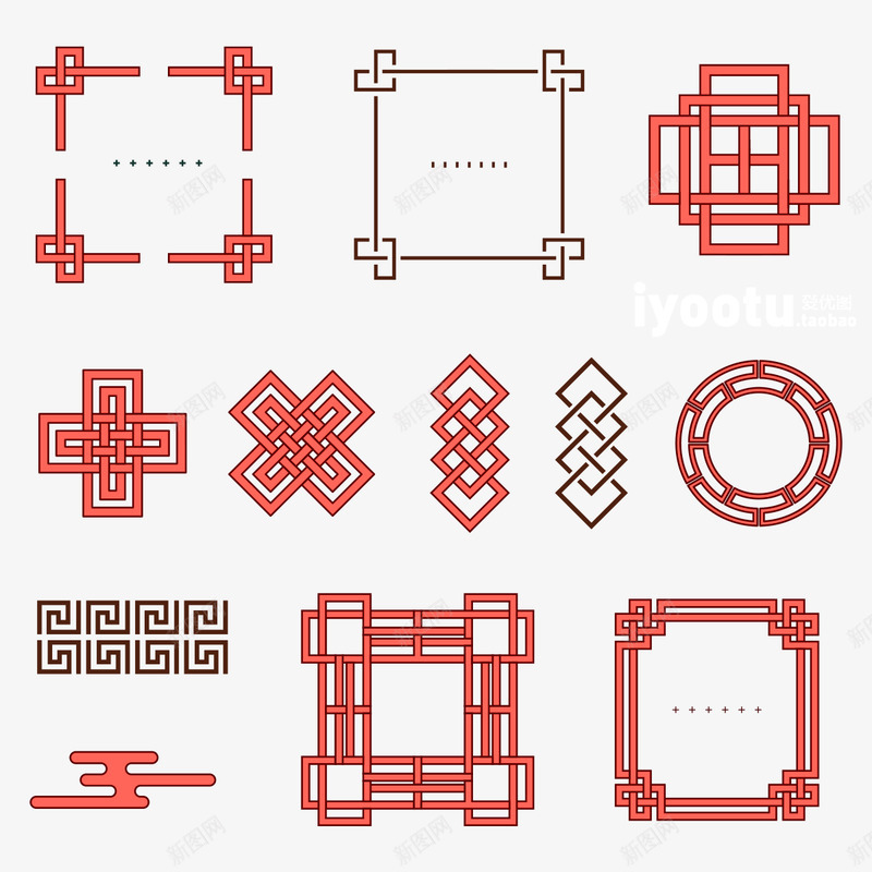 古典传统中国风中国结民族风窗花边框ai矢量png免抠素材_88icon https://88icon.com 古典 传统 中国 国风 中国结 民族 窗花 边框 矢量