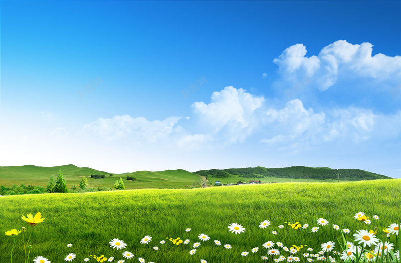 合成图晴天jpg设计背景_88icon https://88icon.com 合成图 晴天 草地 背景