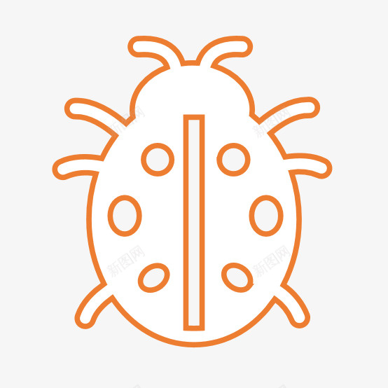 橙色免扣瓢虫png免抠素材_88icon https://88icon.com 橙色 免扣元素 瓢虫 装饰
