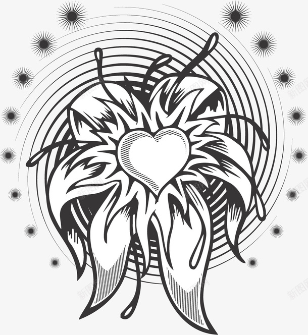 黑白设计元素黑白元素图形装饰画png免抠素材_88icon https://88icon.com 黑白设计元素 黑白元素 图形 装饰画