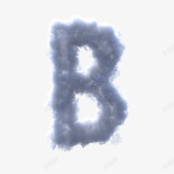 免扣元素云彩数字Bpng免抠素材_88icon https://88icon.com 免扣元素 字母 免扣字母 免扣云彩字母
