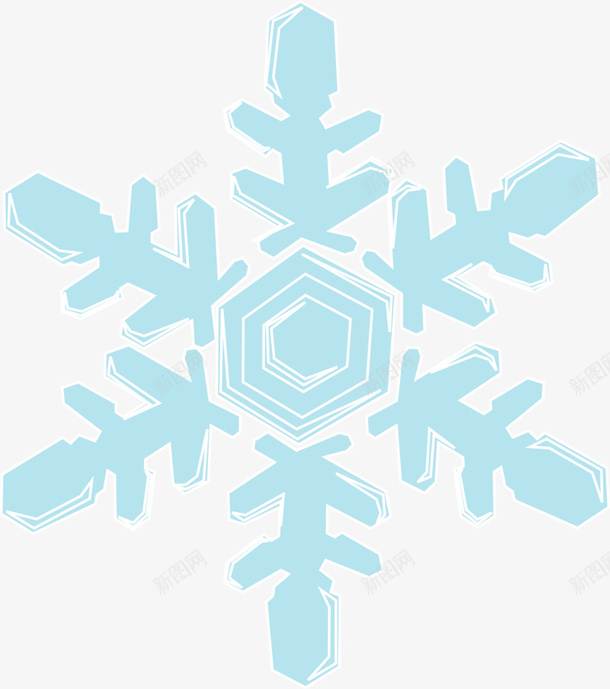 冰蓝雪花PNGpng免抠素材_88icon https://88icon.com 下雪 下雪标志 冬天雪花 雪花 雪花素材