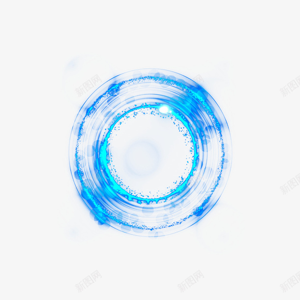 高清PNG蓝色光效背景装饰png免抠素材_88icon https://88icon.com 传送光效 光圈 炫酷 科技 蓝色