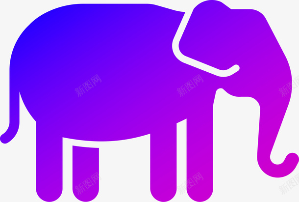 蓝紫色渐变大象矢量放大方便png免抠素材_88icon https://88icon.com 蓝紫色 渐变 大象 矢量 放大 方便