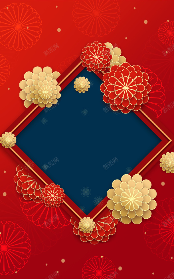 新年春节海报背景psd免抠素材_88icon https://88icon.com 春节 节日 背景 海报