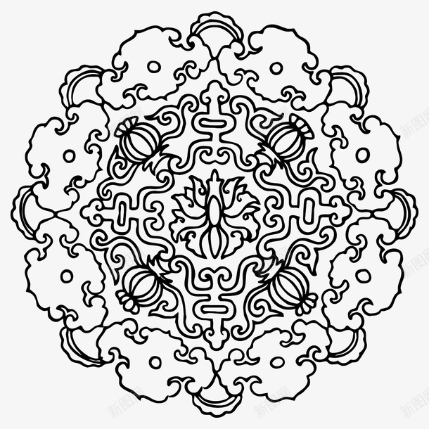 花纹圆形传统图案ai免抠素材_88icon https://88icon.com 花纹 圆形 传统图案 中国传统 古典花纹 AI格式