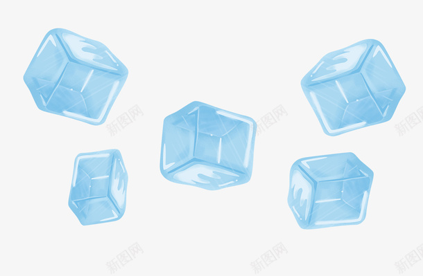静态的冰冻冰块png免抠素材_88icon https://88icon.com 冰块 冰 静止冰块 漂浮冰块 手绘冰块