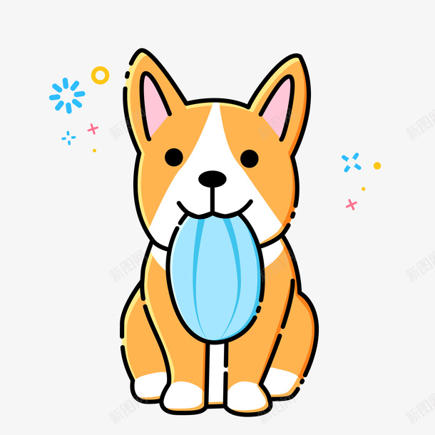 卡通可爱小柴犬png免抠素材_88icon https://88icon.com 卡通 柴犬 小狗 宠物 动物