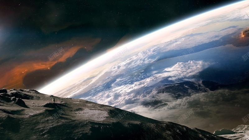 月球俯瞰地球jpg设计背景_88icon https://88icon.com 月球看地球 太空看地球 探索太空 探索地球