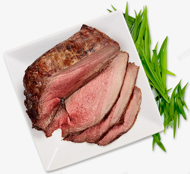 切开的牛排一盘png免抠素材_88icon https://88icon.com 牛排 美食 西餐 烤肉