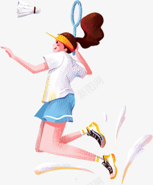 羽毛球 健身 运动扁平png免抠素材_88icon https://88icon.com 羽毛球 健身 运动 扁平