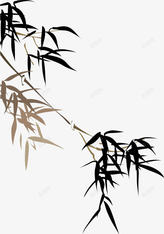水墨竹林中式古典竹子竹叶png免抠素材_88icon https://88icon.com 水墨 竹林 中式 古典 竹子 竹叶