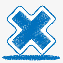 蓝色的叉号符号图标png免抠素材_88icon https://88icon.com 蓝色 叉号 符号 图标