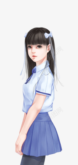 文静女生校服5401人物png免抠素材_88icon https://88icon.com 文静 女生 校服 人物