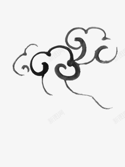 水墨云纹png免抠素材_88icon https://88icon.com 水墨