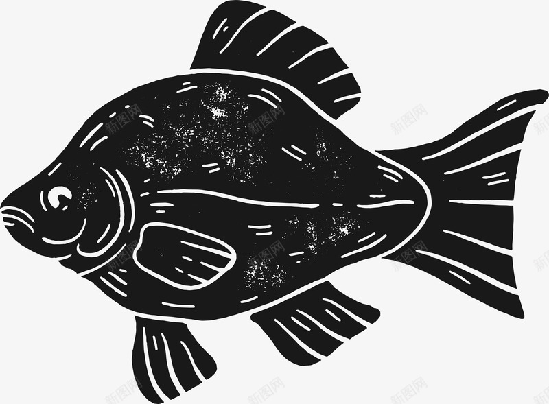 拓版画质感肌理鱼海鲜png免抠素材_88icon https://88icon.com 版画 质感 肌理 海鲜