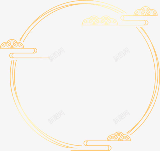 古风云圆框线条png免抠素材_88icon https://88icon.com 云 古风 国潮云 图形框 圆框 圆的边框 线条