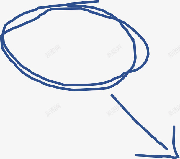 蓝色手绘箭头文本框png免抠素材_88icon https://88icon.com 文本框 手绘 墨迹 装饰