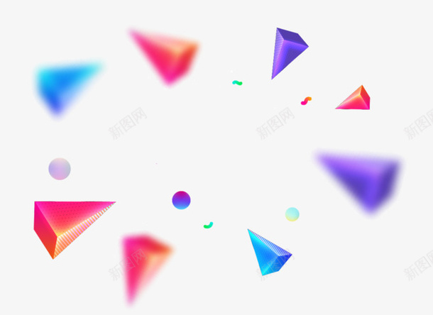 几何漂浮元素背景元素png免抠素材_88icon https://88icon.com 几何 漂浮 三角形 元素