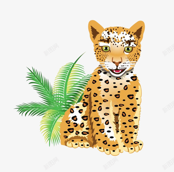 卡通凶猛金钱豹png免抠素材_88icon https://88icon.com 凶猛 动物 手绘 杀气 矢量 金钱豹 霸气头像