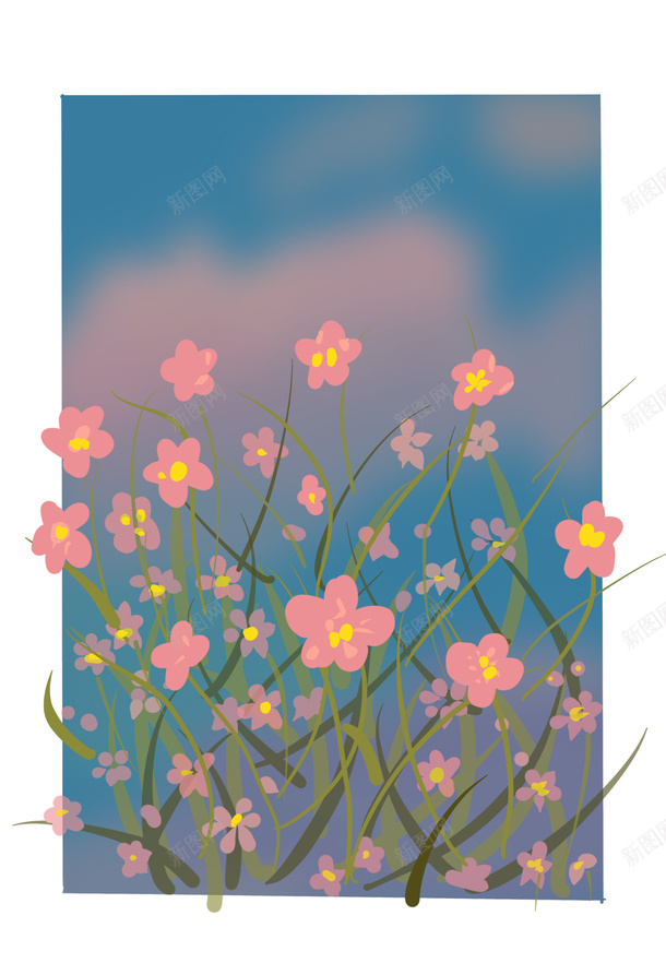春天的小花朵psd免抠素材_88icon https://88icon.com 假期 野外 小花 春天