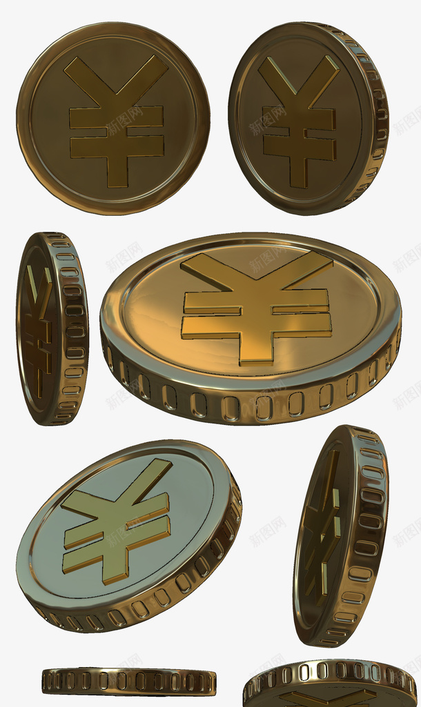 金币金色圆形钱币psd免抠素材_88icon https://88icon.com 金 人民币 金子 币种