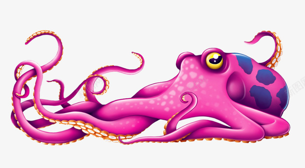 3D卡通八抓鱼PNG素材png免抠素材_88icon https://88icon.com 卡通 八抓鱼 紫色 海鲜