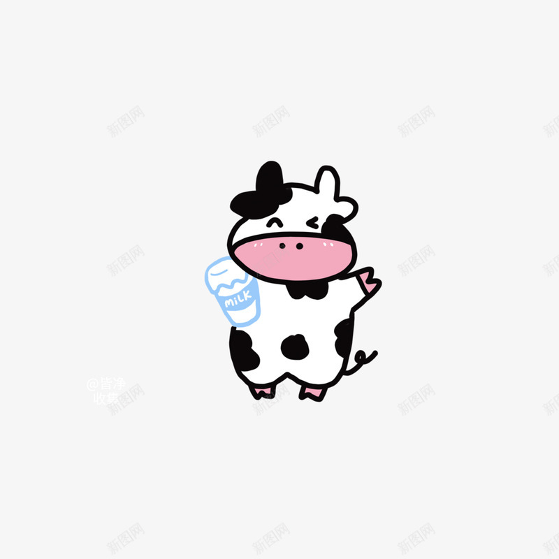 Q版奶牛PC登录页png免抠素材_88icon https://88icon.com 奶牛 登录