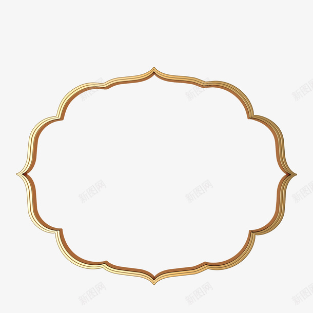 多边形传统画框psd免抠素材_88icon https://88icon.com 画框 中国风 c4d 金色框 传统风格